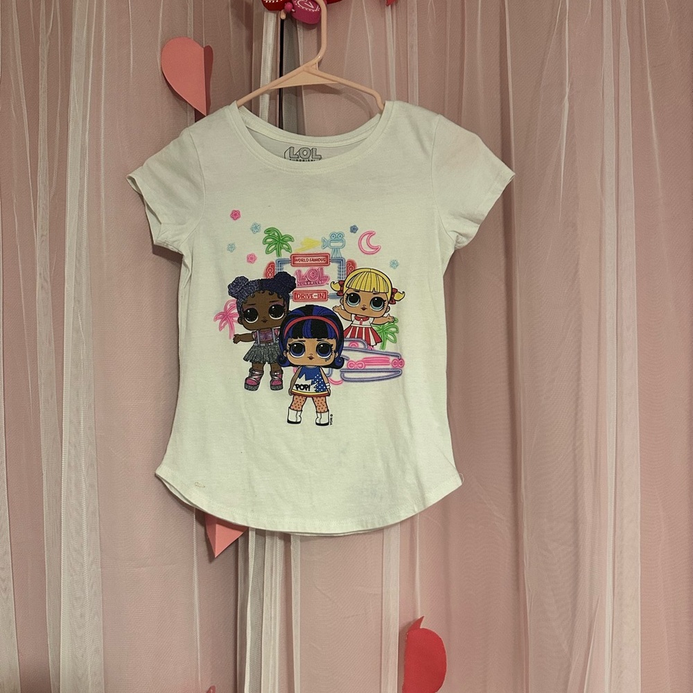 L.O.L. Surprise! Cream T-Shirt with Colorful Characters